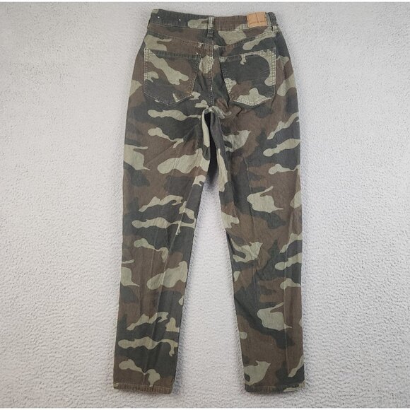 American Eagle Pants Women's 4 Regular Super Stretch Corduroy Camo Straight Leg - Picture 1 of 12